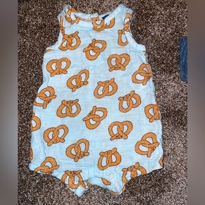 Old Navy Blue and Orange Baby Romper